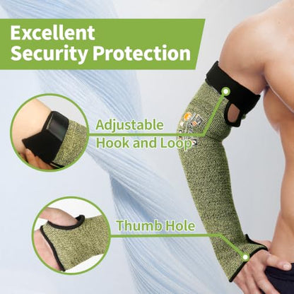 Schwer 10 Pairs CORE ANSI A5 Cut Resistant Sleeves, Flame-resistant, S081 - size: 10 Pairs