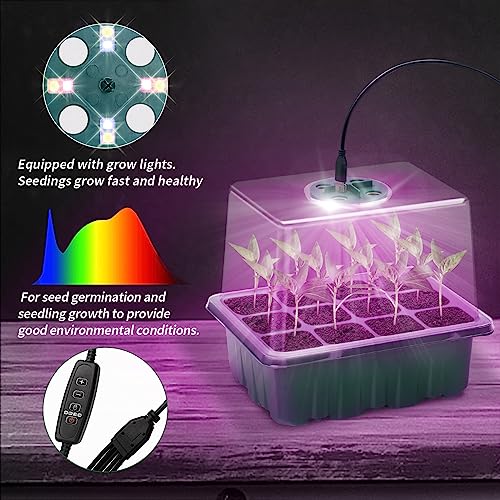 Idealife Seed Starter Tray, Seed Propagation Station with Grow Light,5 Pack - size: 5 Packs