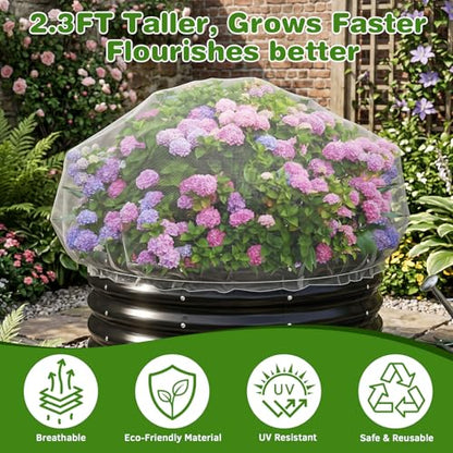 2 Pack Taller Garden Netting for 4x2FT Raised Beds with 10 Secured Clips - color: 4×2×1ft