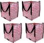 DURASACK Heavy Duty Storage Tote Bag 22-Gallon, Gingham Red, Pack of 4 - color: Gingham Red, size: Pack of 4