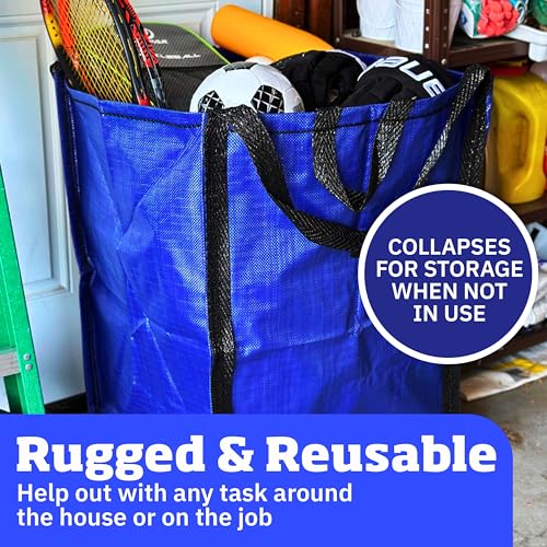 DURASACK Heavy Duty Home and Yard Bags, Blue - color: Blue