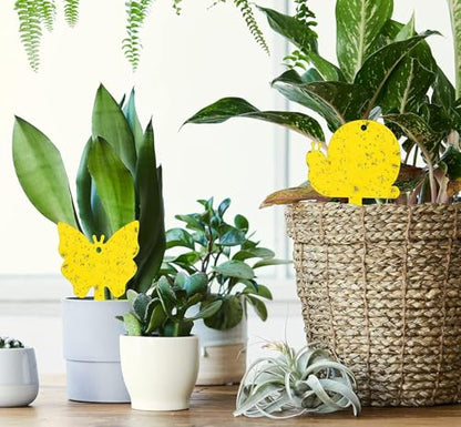 Gideal 36-Pack Dual-Sided Yellow Sticky Traps for Flying Plant Insect Fungus Gnats Flies Aphids Leafminers Thrips