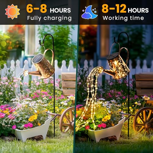 Solar Watering Can Hanging Lantern, Outdoor Decor Gift - size: Large - 1 Pack