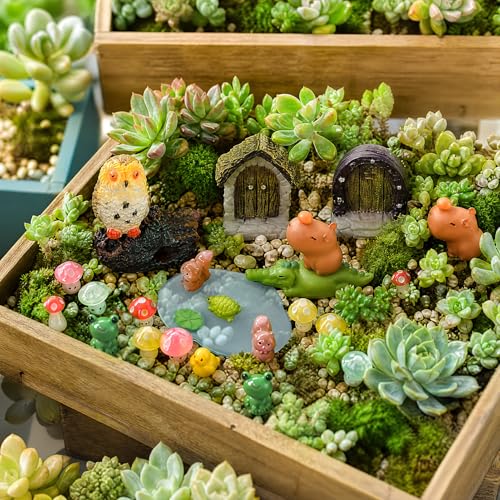 42 Pcs Mini Fairy Garden House Landscape Accessories Kit