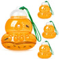 4 Pack Reusable Wasp Traps Outdoor Hanging - color: orange