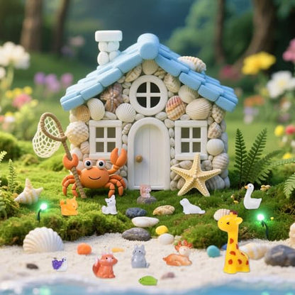 Fairy Garden Accessories, 50 Pcs Mini Resin Animals Miniature Figurines