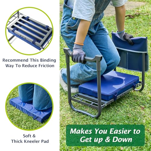 ikkle Heavy Duty Garden Kneeler and Seat, 838LB+ Capacity