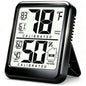 Antonki Room Thermometer Indoor Hygrometer, Temperature and Humidity Meter - color: Black