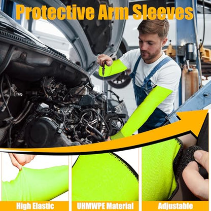18-Inch Cut Resistant Arm Sleeves Guard Farmer Gardening Defense,Green - color: Green