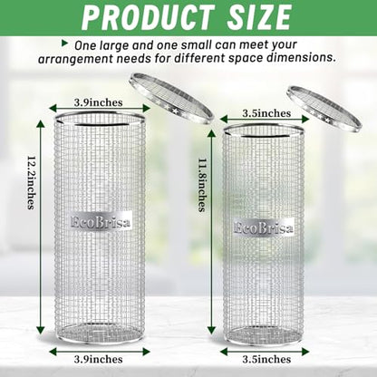 2pack Underground Worm Composting Bin, Metal Compost Bin for Recycling Kitchen Food Waste, Outdoor Worm Compost Bin with Holes and Lid Use in Outdoor Garden Vegetable Patch Backyard
