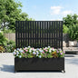 Pia Ricco Planter Box with Trellis, Privacy Planter for Climbing Plants - color: Black-parallel Lines, size: Small