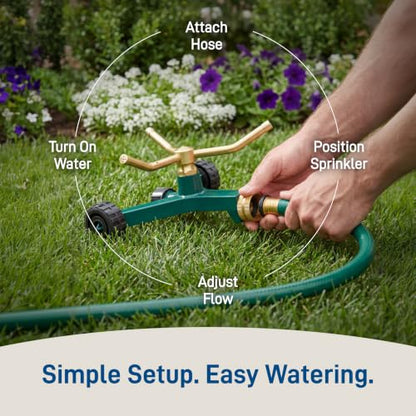 Orbit 58257N Lawn and Garden 3-Arm Metal Sprinkler with Wheel Base - style: 3-Arm Sprinkler