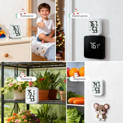 Antonki 2 Pack Room Thermometer Indoor Hygrometer - color: 2 Pcs * Classic White ( 90%+ Choice for Home )