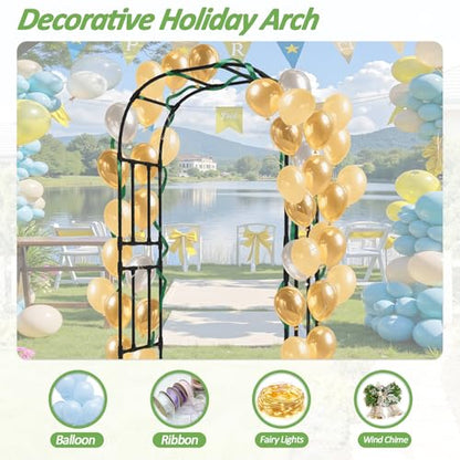 Thickened Metal Garden Arch-59L*94.5H,Trellis for Climbing Plants Outdoor - size: 59（L）*94(H)*16(W)IN