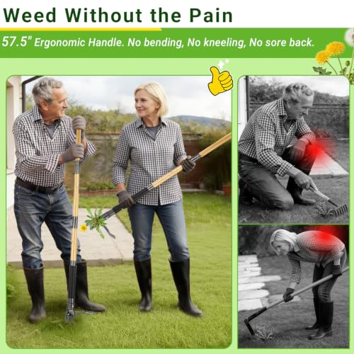 Weed Puller Tool for Garden Lawn Yard, 57.5" - size: 57.5"