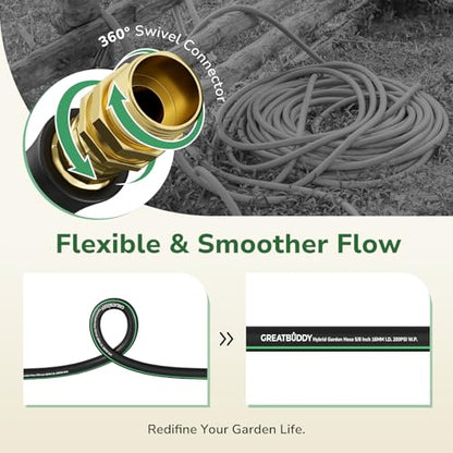 GreatBuddy Garden Hose 3ft, 5/8" Heavy Duty Water Hose - size: 3ft
