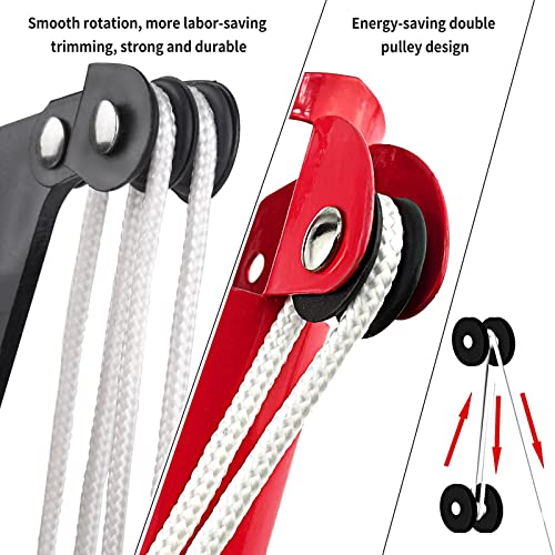 BAYTORY Extendable Tree Pruner Saw Head Without Pole, Pruning Shears - style: Iron Connector | 3-Wheel