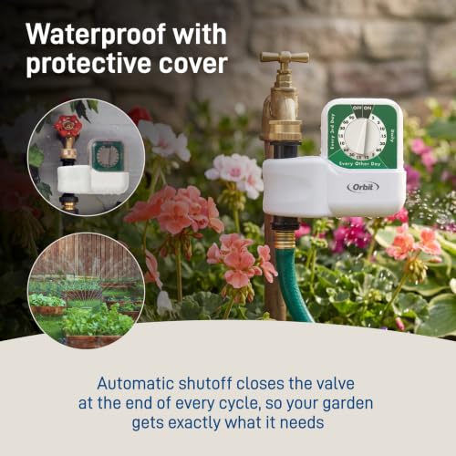 Orbit 62024 Single-Dial Hose Watering Digital Timer, "3"" x 7.5"" x 9.5"""