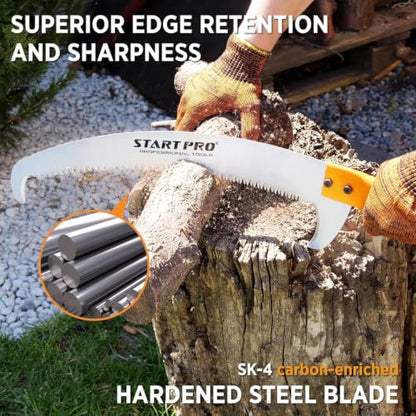 StartPro 29ft Reach Tree Pruning Saw, Telescopic Manual Lightweight Extendable 23ft Pole Saw with Sharp Carbon-Enriched Blade for Pruner for Yard, Garden, Patio & Forestry Use - size: 23ft
