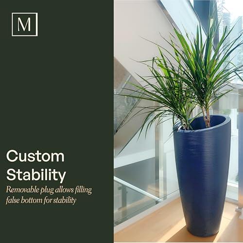 Mayne Modesto 32in Tall Round Modern Planter, White - color: White, size: 32 Inch
