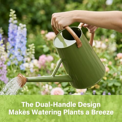 Watering Can for Outdoor&Indoor Plants，1.5 Gallon，Dark Green - color: Dark Green