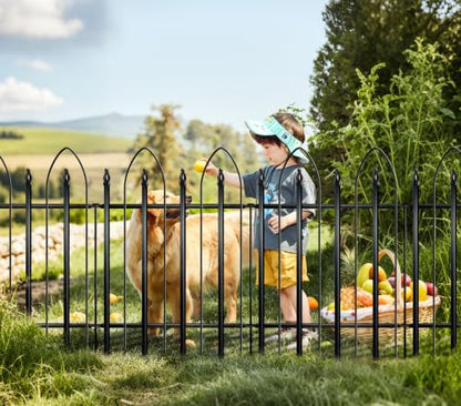 Thealyn Garden Fence 32" H x 24" W (5 Panels, Total 10 ft) - size: 32″ H x 10 ft (5 Panels) Without Gate Latch