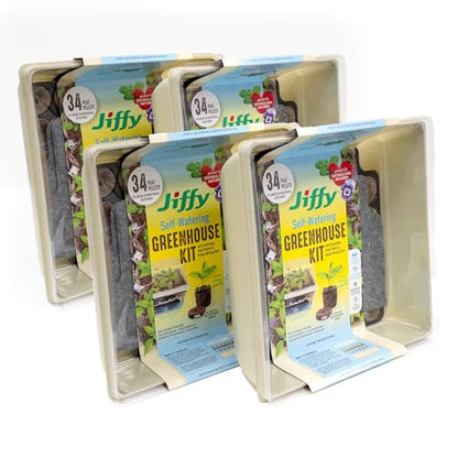 Jiffy Seed Starter Tray Kit, Self-Watering, Seedling Tray, 4 Pack - size: 4 Pack