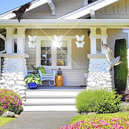 Keep Birds Away Mirror Disc, Hanging Reflectors, 16 Butterfly Discs - size: Butterfly