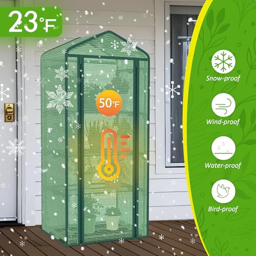 AlisisFores 4-Tier Mini Greenhouse with Durable PE Cover - style: 4-Tier