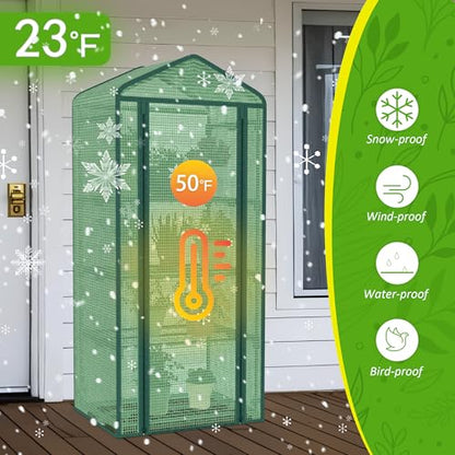 AlisisFores 4-Tier Mini Greenhouse with Durable PE Cover - style: 4-Tier