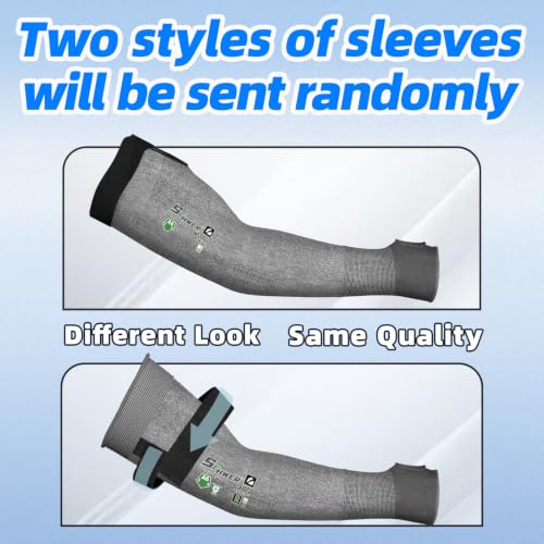 Schwer 2 Pairs 18in A6 Cut Resistant Arm Sleeves for Gardening, S903 - color: Dark Grey, size: 18 In-2 Pairs