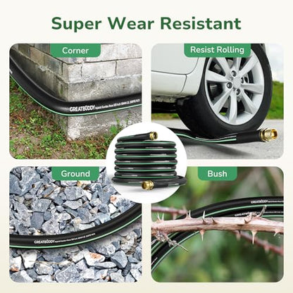 GreatBuddy Garden Hose 75ft, 5/8" Heavy Duty Water Hose, - size: 75ft