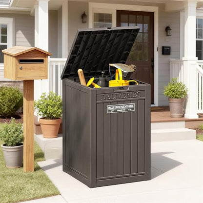 Package Delivery Box for Outside, Brown - color: Brown