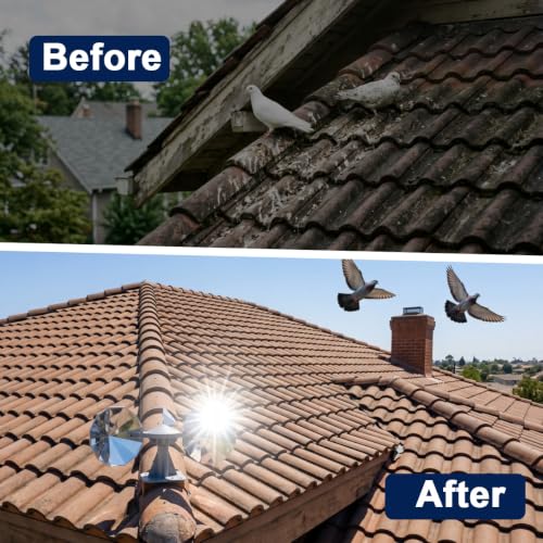 6 Pack Bird Scare Reflective Device, Wind Spinner with ABS Base - size: 6P