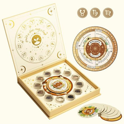 Lush&Dew Zodiac Garden Seed Bank Earth Sign, Gardening Gifts for Women Men - style: Earth Signs