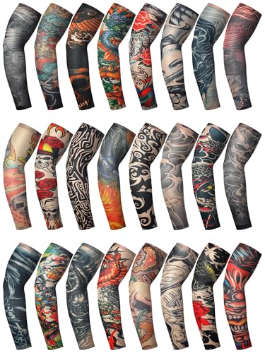 Boao 24 Pcs Cooling Arm Sleeves for Men Sun Protection - size: Small, style: Fashion