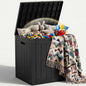 EFU Outdoor Storage Box Waterproof, 32 Gal Gen 2 Resin Deck Box With Wheels