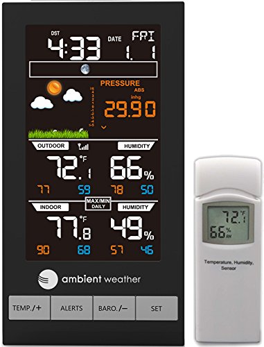 Ambient Weather WS-2801A Advanced Wireless Color Forecast Station - size: Console + 1 Sensor