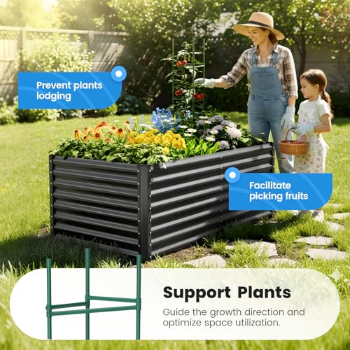 Quictent Galvanized Tall Raised Garden Bed 6x3x2 Ft - color: Dark Grey, size: 6x3x2 ft