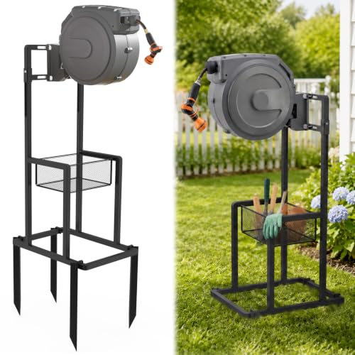Retractable Hose Reel Stand/Mounting Post, Fits All Wall-Mounted Reels