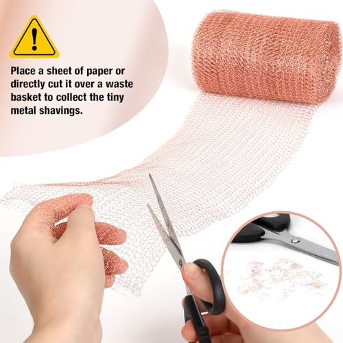 Copper Mesh Roll 5" x 40FT, 100% Pure Copper Wool for Pest Control - size: 5” X 40 Ft