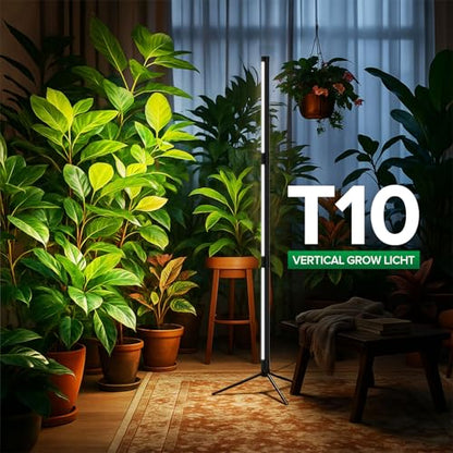 SANSI T10 Standing Grow Lights for Indoor Plants, Vertical Grow Light 4.4FT - size: 4.4FT