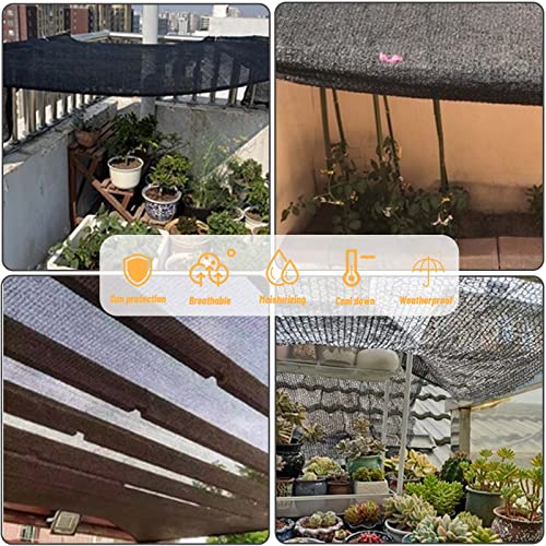 Cool Area Sun Shade Cloth Shade Net for Garden, 70% 6.5x16.5ft, Black - color: 70% Shade-Black, size: 6.5FTx16.5FT