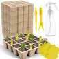 TCBWFY 640Cells Seedling Start Trays,40 Pack Peat Pots Seedling Pots Biodegradable,Seedling Starter Kit,Organic Germination Plant Starter Trays - size: 640cells-40pcs