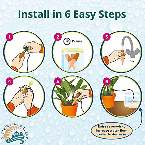 Blumat Classic XL Self-Water Stakes for Indoor Plants - 6 Pack - for Indoor - size: 6 Pack