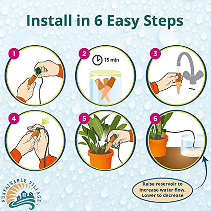 Blumat Classic XL Self-Water Stakes for Indoor Plants - 6 Pack - for Indoor - size: 6 Pack