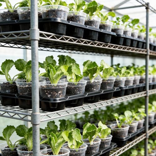 homenote 10 Pack 12 Cell Reusable Seed Starting Trays for 4 Inch Planters - size: 4 Inch, style: 10 Pack Seed Starter Tray