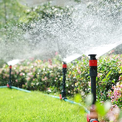 Eden 98063 Multi-Adjustable Flex Design Above Ground Irrigation Garden Sprinkler System,Sprinkler & Hose,DIY Plant Watering Set,(Pack of 4) - size: Up to 1,638 sq. ft. (Pack of 4)