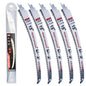 15Inch Arc Edge Reciprocating Saw Blade with Storage Box, 7TPI Japanese Teeth with Curved Edge Wood Pruning Saw Blades for Tree Trimming, Wood Cutting (5 Pack)