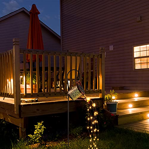 Honoson Solar Watering Can with LED Garden Stake Lights, Classic Style - style: Classic Style